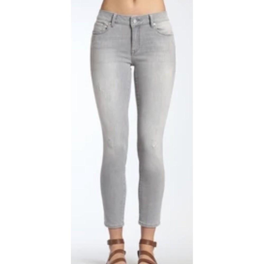 Mavi Women's Jeans Adriana Gray Skinny Ankle Stretch Distressed Size 27 X 27 NWT